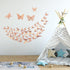 3D Gold Butterfly Wall Decor, 4 Styles 3 Sizes Removable Stickers for Party Decorations, Cake Decor, Metallic Kids Room