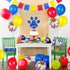 Red Yellow and Blue Latex Balloons with Confetti for Paw Party Decorations, Carnival Circus Birthday Party (80 Packs)