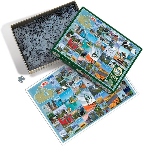 Cobble Hill 1000 Piece Puzzle - National Parks and Reserves of Canada with Sample Poster Included