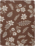 CZXW 52" 28" Boho Floral Brown Crib Sheets Fitted x Natural Cotton Soft & Breathable for Baby Crib Mattress