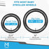 Inner Tube Tire Replacements, Two 16'' x 1.75/2.125 & One 12.5'' x 1.75/2.25 for Jogging Strollers