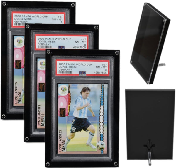 3-Pack Special PSA & CGC Graded Card Display Frames - Wall Mountable Clear Acrylic Cases for Sports & Trading Cards