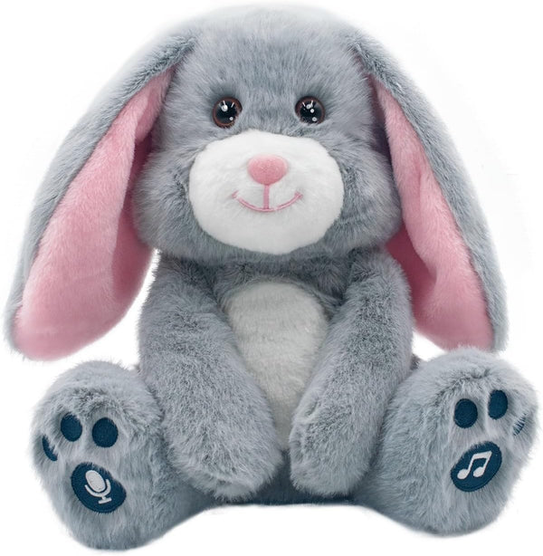 YH YUHUNG Easter Bunny Interactive Talking Plush Toy, Voice Repeat & Record,