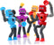 Nutty Toys Sensory Robot Toys 4pk, Top Pop Tubes Fidget Toy for ADHD Autism Ages 3-10, Best Kids Travel Toy Gifts