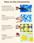 60Pcs 3-5 4-8 8-12, JUPITEARTH Water Marbling Paint Kit, Arts and Crafts for Girls & Boys, Art Supplies for Kids Ages