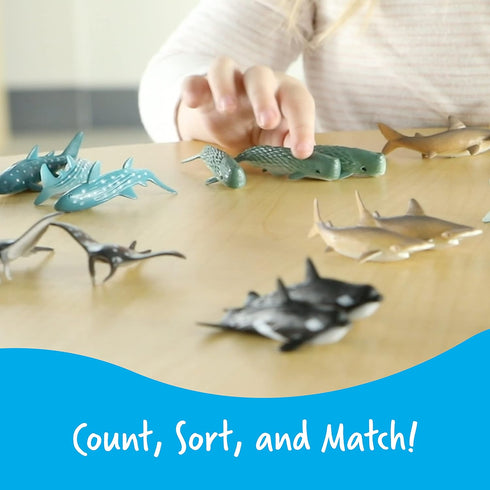 Learning Resources Ocean Animals - 50 Pieces Toddler Learning Toys for Ages 3+ - Perfect for Math Counters