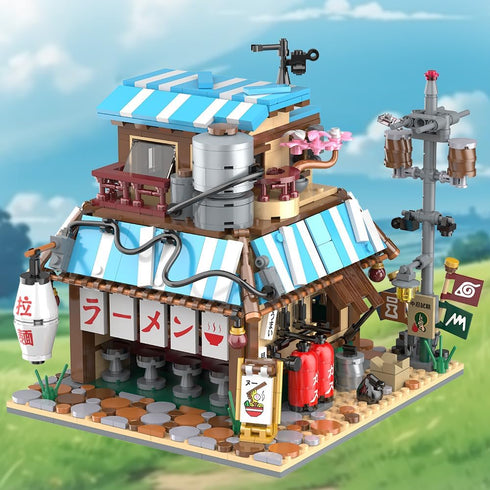 Set 14+ RAVAYO Japanese Ramen Shop Building Blocks - Mini Brick Simulation Architecture Construction Toy Ideal Gift