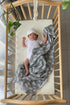 Miaoberry 100% Organic Cotton Muslin Blanket - Sage Green Rainbow Baby Swaddle Set for Newborns