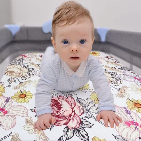 Bassinet Sheet, Jersey Cotton Fitted Sheets for Baby Boy/Girl, Flexible for Most Bassinet Mattresses