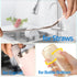 15.7" Set 6 Pack Silicone Bottle Brush - Water Bottle and Straw Cleaner Brush Long Handle for Hydro Flasks, Sports