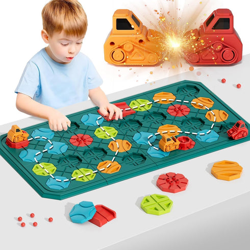 STEM Board Games Educational Learning Toys, Logical Road Builder Puzzles, Brain Teasers for Kids Ages 3-8, Super Large