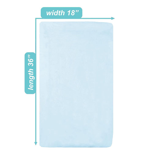 American Baby Company 100% Natural Cotton Jersey Knit 18" x 36" Cradle/Bassinet Sheet - Fitted, Blue/Gray/White, Soft Breathable, for Boys and Girls by American Baby Company