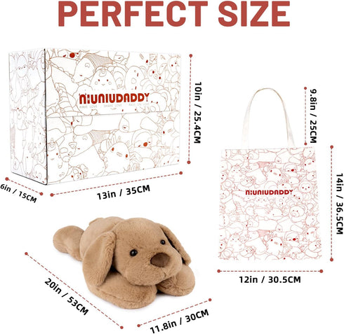 3.3lb Niuniu Daddy Weighted Dog Stuffed Animals for Anxiety, Weighted Plush Dog Toy Pillowfort for Adults Kids Girls