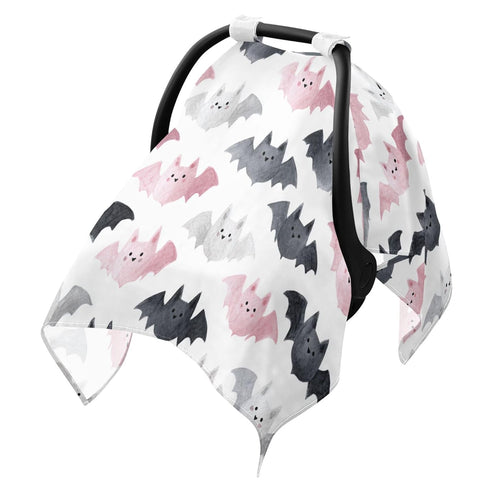 Mazeann Watercolor Cute Bats Halloween Car Seat Cover Baby Breathable Soft Infant Carseat