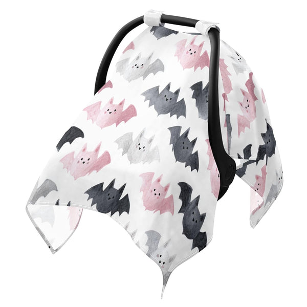 Mazeann Watercolor Cute Bats Halloween Car Seat Cover Baby Breathable Soft Infant Carseat