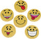 Fun Express Large Smile Face Erasers - 48 Pieces for Stationery and Pencil Accessories