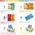 Baby Toys 6 to 12 Months - Tissue Box Toy Montessori for Babies, Soft Stuffed High Contrast Crinkle Toys
