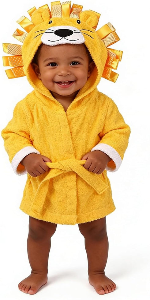 Unisex Baby Boy Hooded Bathrobe Towel - Ultra Absorbent Terry Cloth for Infants