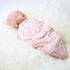 Reborn Baby Dolls Clothes - Pink Heart Swaddle Blanket & Hat Set for 17-22 Inch Dolls