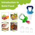 Food Feeder for Baby, Fruit Feeder Pacifier (3 Pcs) with Silicone Baby Food Dispensing Spoon and Pacifier Clip