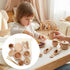 Set 11 Hiceeden of Wooden Sensory Bin Tools for Kids, Sensory Scoops and Tongs Toys with Bag, Waldorf Montessori Toys