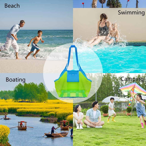 Extra Large Mesh Beach Toys Bag, Sand Tote Bag Storage for Children Toys, Perfect for Organizing Kids Sand Toys
