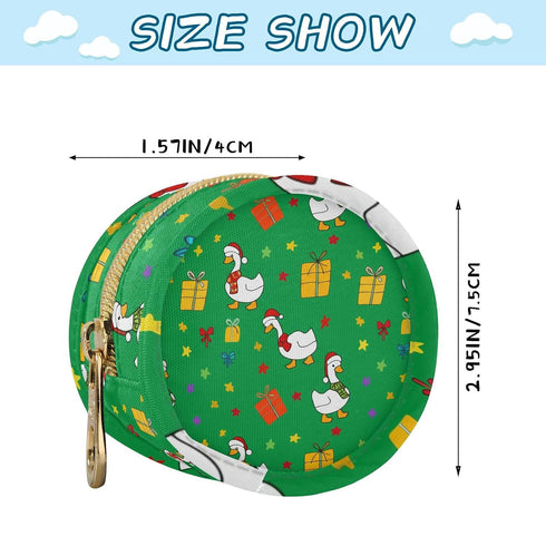 Duck Round Pacifier Storage Case with Zipper, Portable Pacifier Case for Travel, Diaper Bag & Purse, Pacifier Container