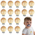 16 Pieces Wood Pacifier Clips Teething Grasping Toy Suspender Clips Natural Beech Wood Holder Charm DIY Accessories