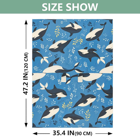 Mazeann Sea Orcas Blue Car Seat Cover Baby Breathable Soft Infant Carseat Covers Canopies Babies Carrier Covers