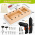 SANANT Set 3 4 5 Montessori Screwdriver Board with Electric Drill, Wooden Montessori Busy Board Toys Screw Driver