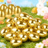 24 Pack 2.36" TURNMEON Golden Easter Eggs Empty, Shiny Metallic Plastic Easter Eggs Fillable Surprise Gold Eggs