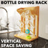 9 SpaceAid Bamboo Baby Bottle Drying Rack, Space Saving Kitchen Bottles Holder Organizer for Baby Bottle Rack Dryer