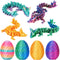 YILCER 4PCS 3D Printed Dragon Eggs with Dragon Inside Mini Dragon Egg Set