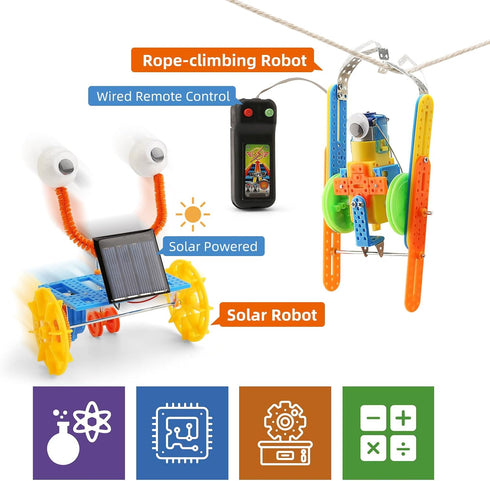 STEM Robotics Science Kits for Boys 6-8 Girls 8-12, Robot Building Kit for Kids 8-10