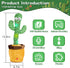 Dancing Talking Cactus Baby Toys, Singing Mimicking Recording Toys with 120 English Songs, Musical Gifts