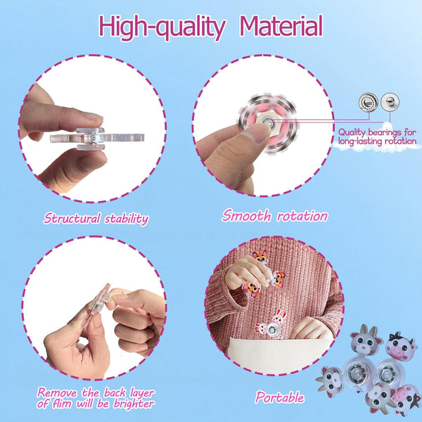 YAIUERL 30 Pack Fidget Spinner Toys Mini,Party Favors Gifts Christmas Stocking Goodie Bag Stuffers Sensory Toys