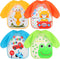 Accmor 4 Pack Long Sleeve Baby Bibs, Waterproof Sleeved Bib, Toddler Baby