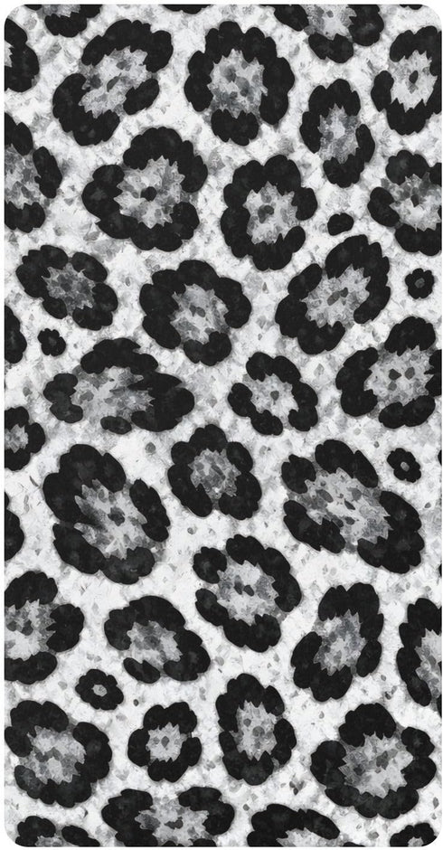CZXW Gray Leopard Pattern Crib Sheets Fitted 52" x 28" Natural Cotton Soft