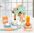 MIKNEKE Set Wooden Blender Toys Play for Kids, Cookies Bake Mixer Toy, Montessori Pretend Play Food Kitchen Accessories