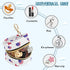 PYBUG Independence Day Heart Round Pacifier Storage Case, Polyester & TPU Lined with Hook Buckle, Pacifier Container