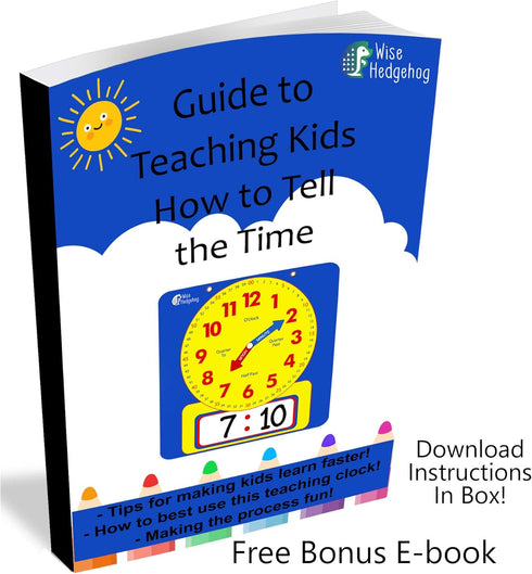 Large Dry Erase Magnetic Teaching Demonstration Clock - Kids Telling Time Learning Clock for Analog and Digital Time,