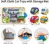 oeleoyi 1 3 Soft Cars Toys with Voiced Playmat for One Year Old Toddler, Birthday Gifts for Infant to Years Boys