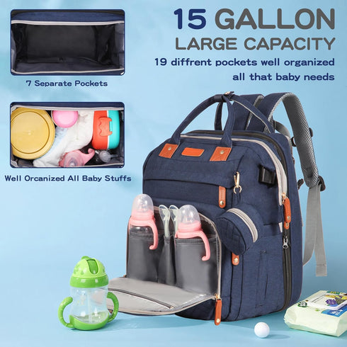 Backpack, Backpack, JOYCE Baby Diaper Bag with Diaper Changing Station, Multi-functional Travel Waterproof for Baby