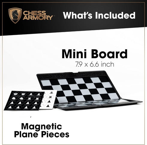 Pocket Chess Set by Chess Armory - Portable Mini Chess Set for Adults and Youth, Mini Chess Board for Unforgettable