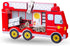 Wooden Fire Truck Piggy Bank for Boys Kids Girls Clear Real Money