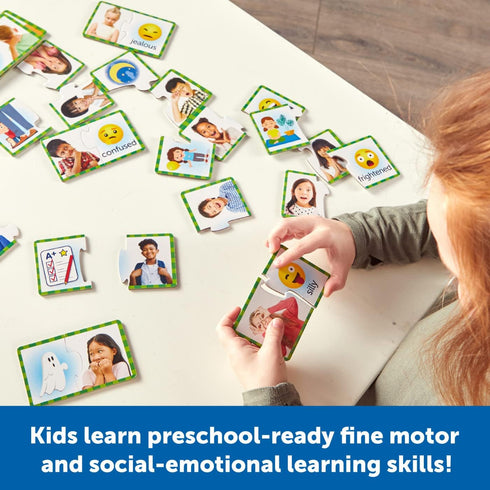 Learning Resources Feelings & Emotions Puzzle Cards, 48 Pieces, Ages 3+, Social Skills Toys for Kids