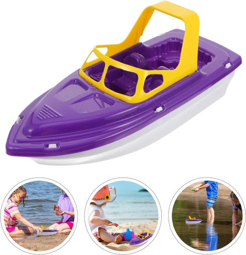 TOYANDONA Boat Bath Toy, Toddler Plastic Speed Boat for Fun and Educational Bath Time