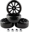 4PCS 12mm Hub Wheels, 1:10 63mm Hard Plastic RC Drift Cars Bald Tires for Traxxas HSP Tamiya HPI Kyosho Trucks
