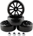 4PCS 12mm Hub Wheels, 1:10 63mm Hard Plastic RC Drift Cars Bald Tires for Traxxas HSP Tamiya HPI Kyosho Trucks