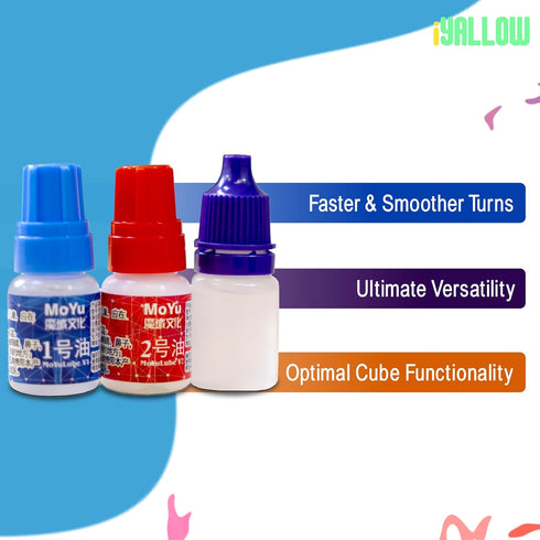 1, 2 Set 5cc MoYu Lube - Professional Speed Cube Lube for Rubik's Cubes, Lubricant Oil Ultimate Cube Lube Performance